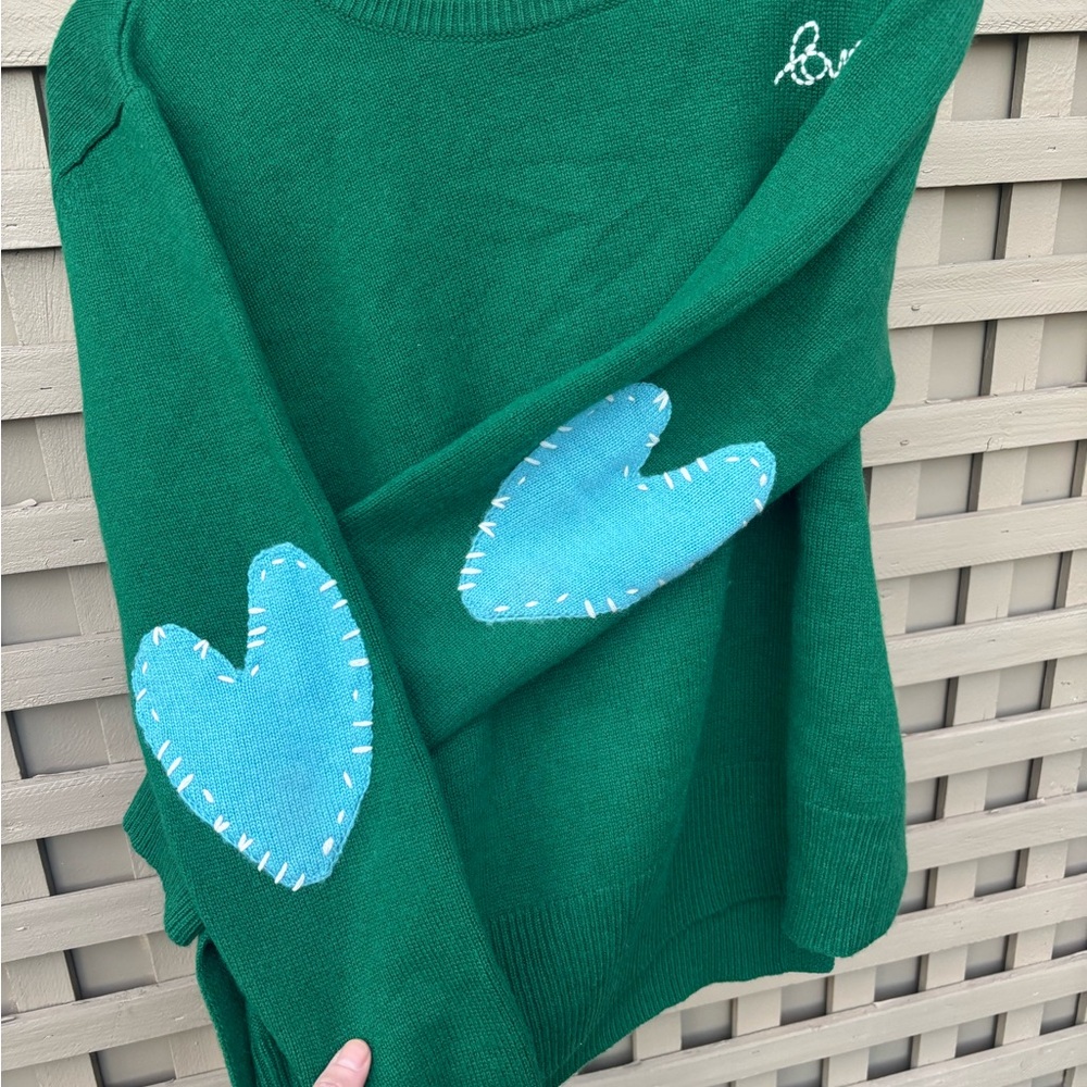 Kerri Rosenthal Emerald Green cashmere Crew Neck Sweater - Picture 3 of 8